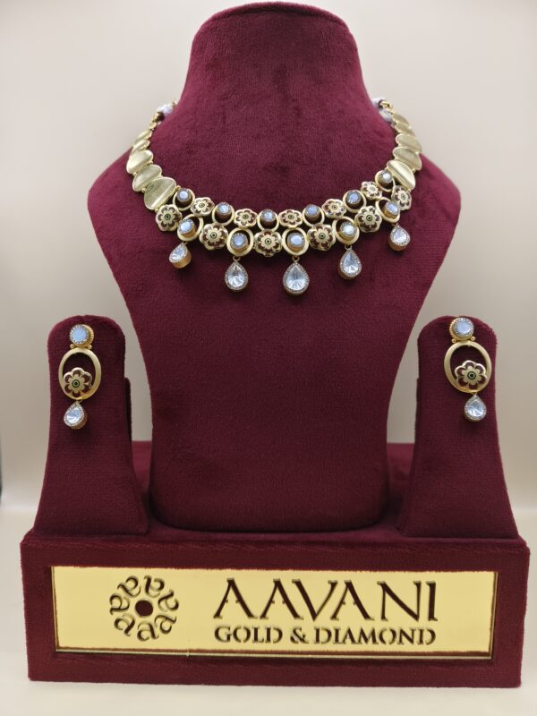 Royal Gleam Floral CZ Necklace Set