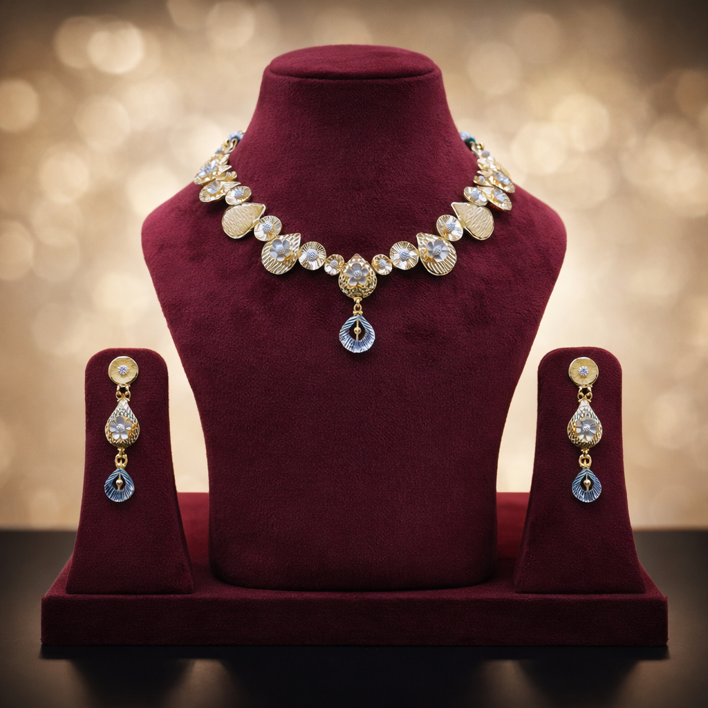 Elegant Crystal Drop Necklace Set - Image 2