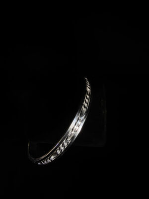 Luminous Curve: Contemporary Silver Statement Bangle
